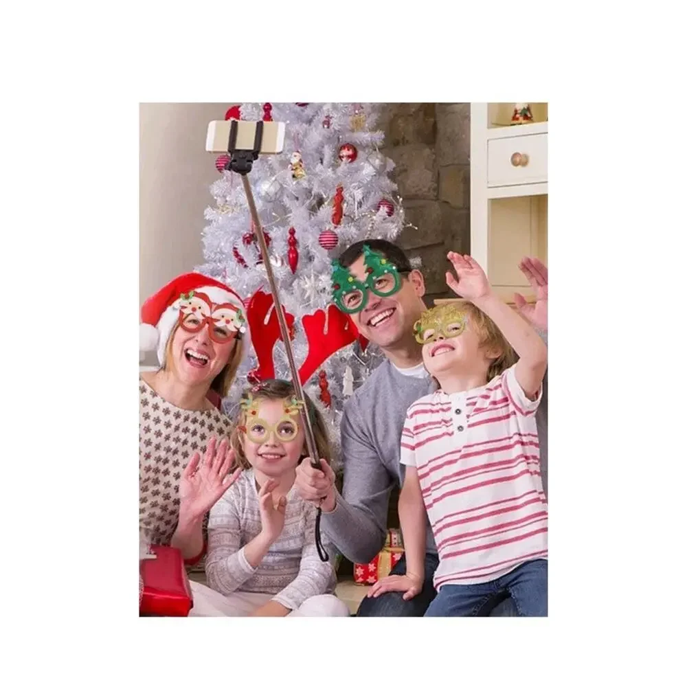 9 Pack Christmas Party Glasses Christmas Glitter Decoration Costume Eyeglasse...